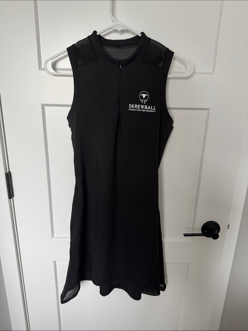 Black Screwball Golf Dress with Front Zip and pockets